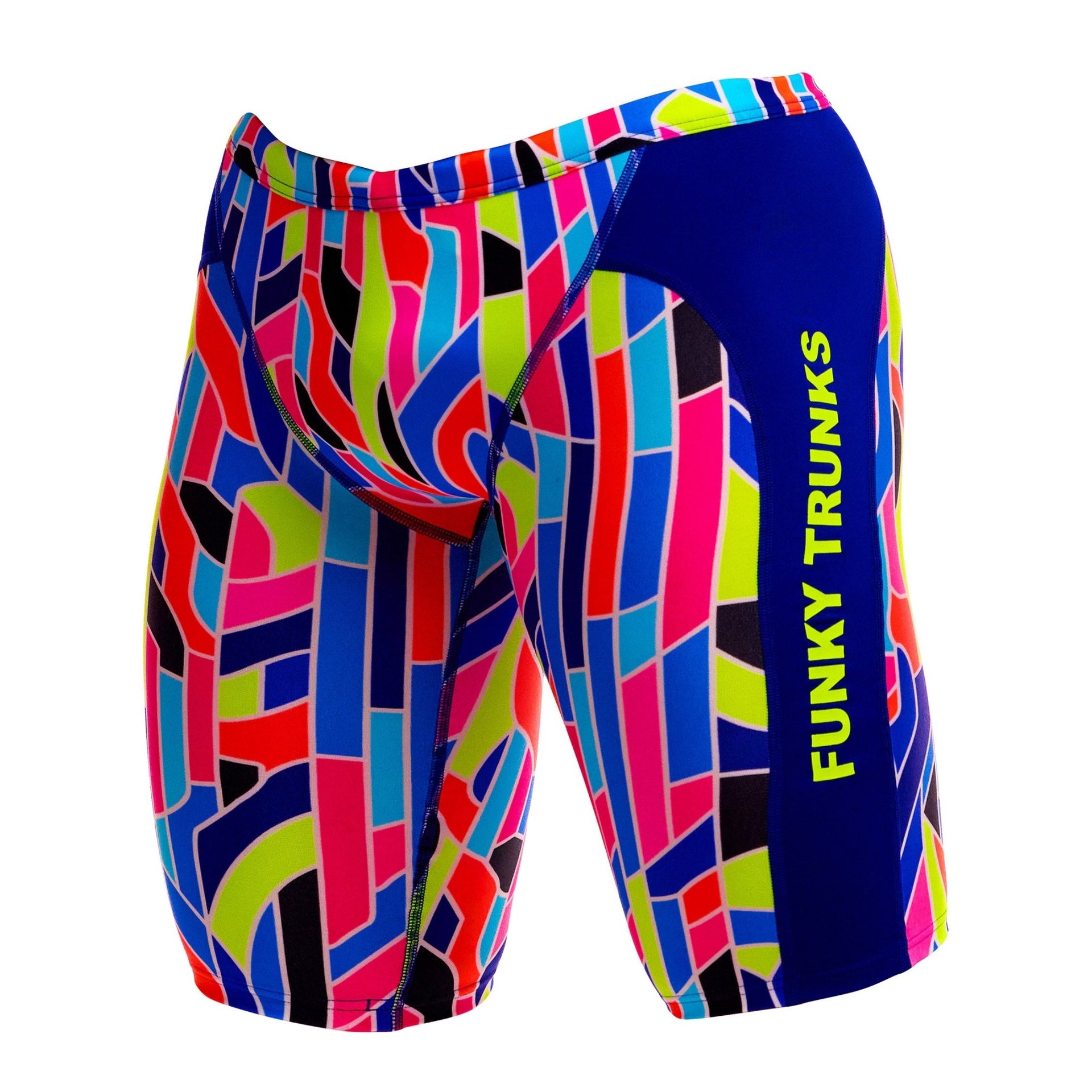 FUNKY TRUNKS MENS FAULT LINES TRAINING JAMMER - Multicolour