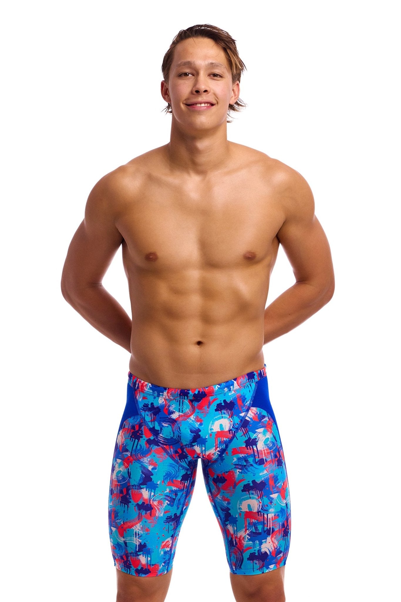 FUNKY TRUNKS MENS MESSY MESSY MESSY TRAINING JAMMER - Blue