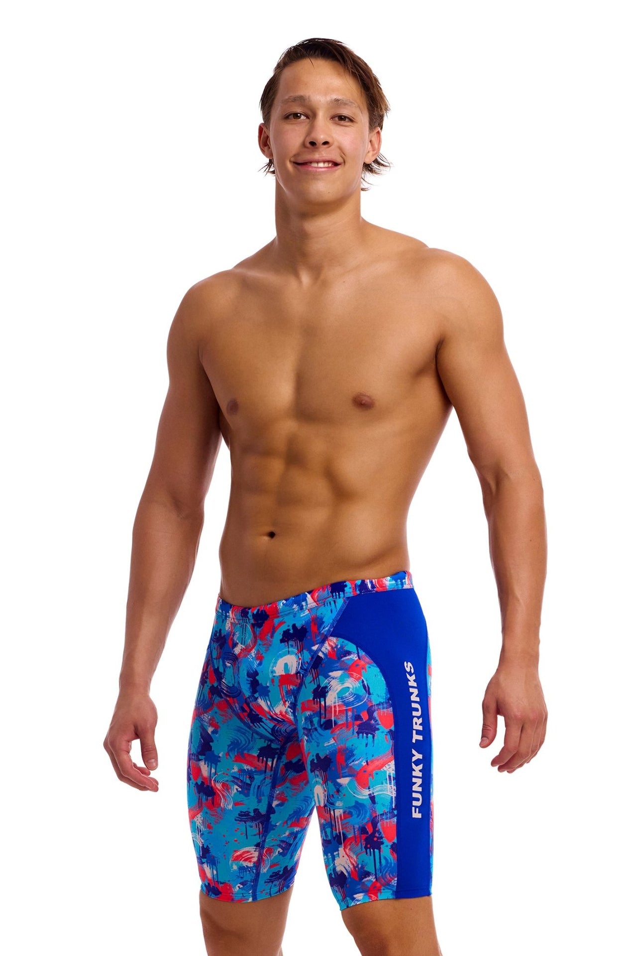 FUNKY TRUNKS MENS MESSY MESSY MESSY TRAINING JAMMER - Blue