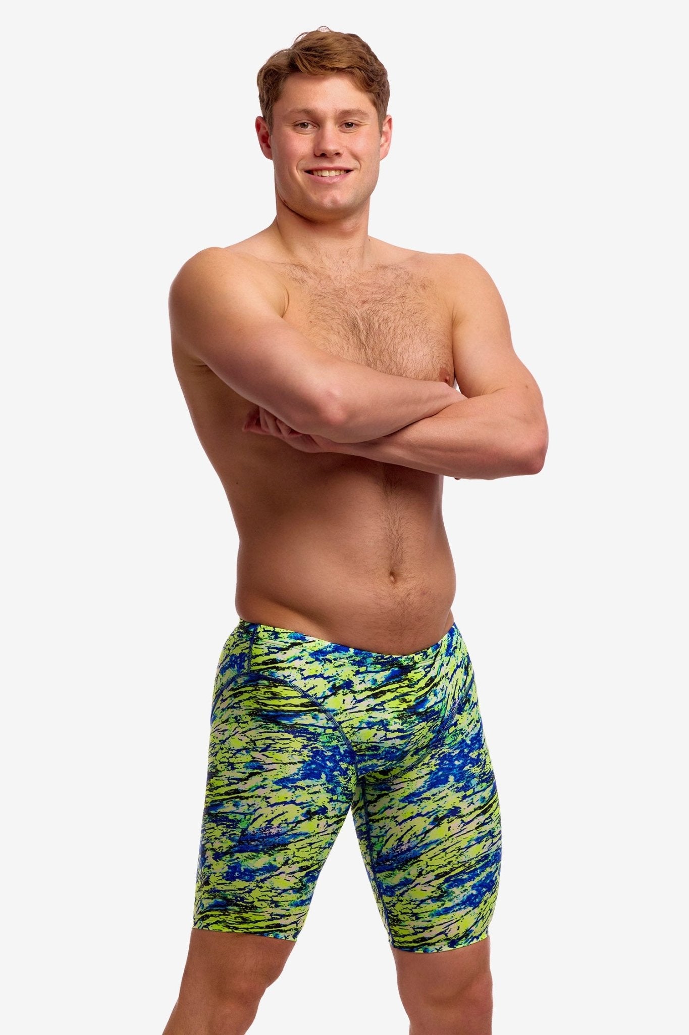 FUNKY TRUNKS MENS SCALED BACK FAST TRAINING JAMMER - Green