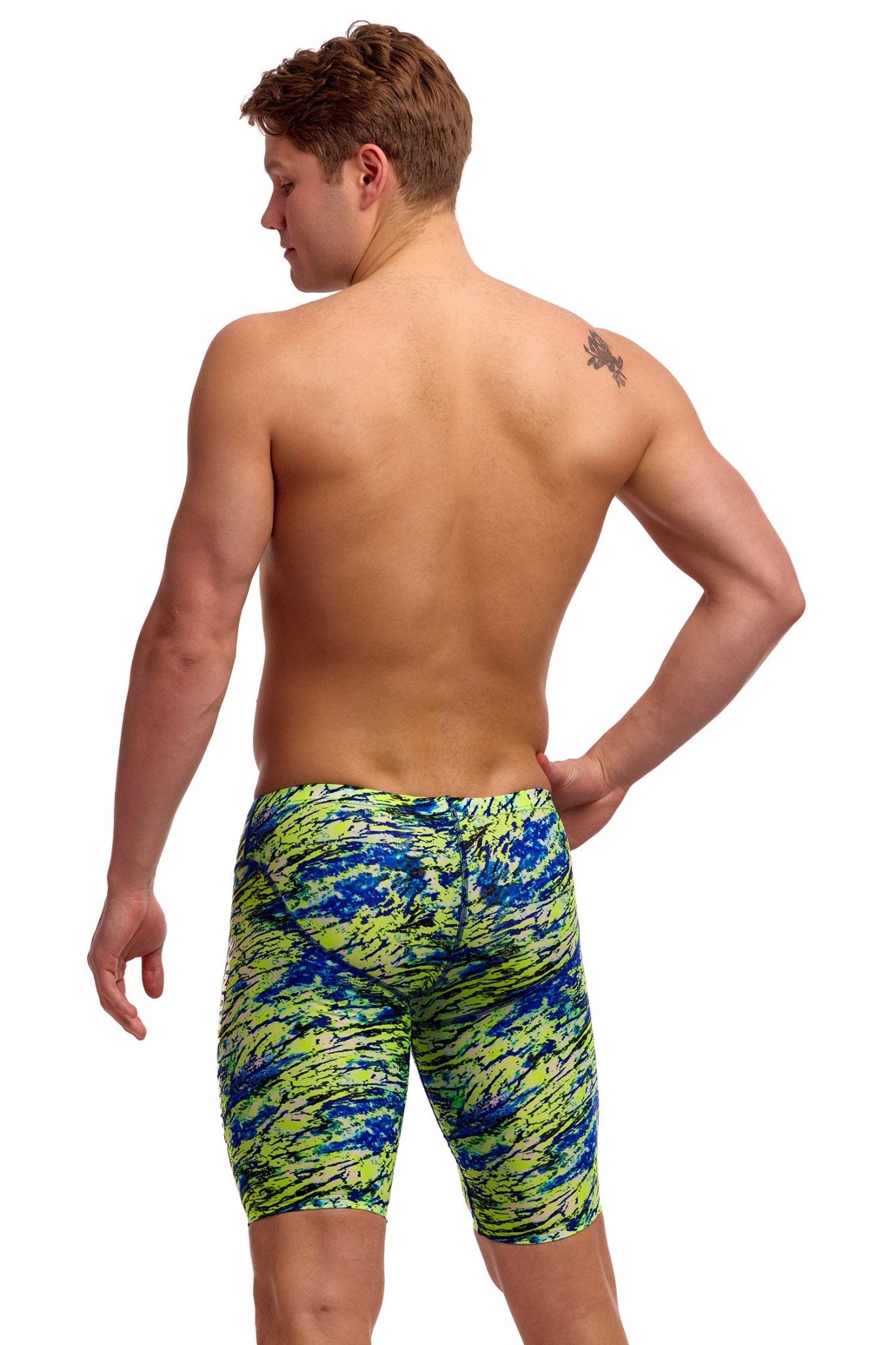 FUNKY TRUNKS MENS SCALED BACK FAST TRAINING JAMMER - Green