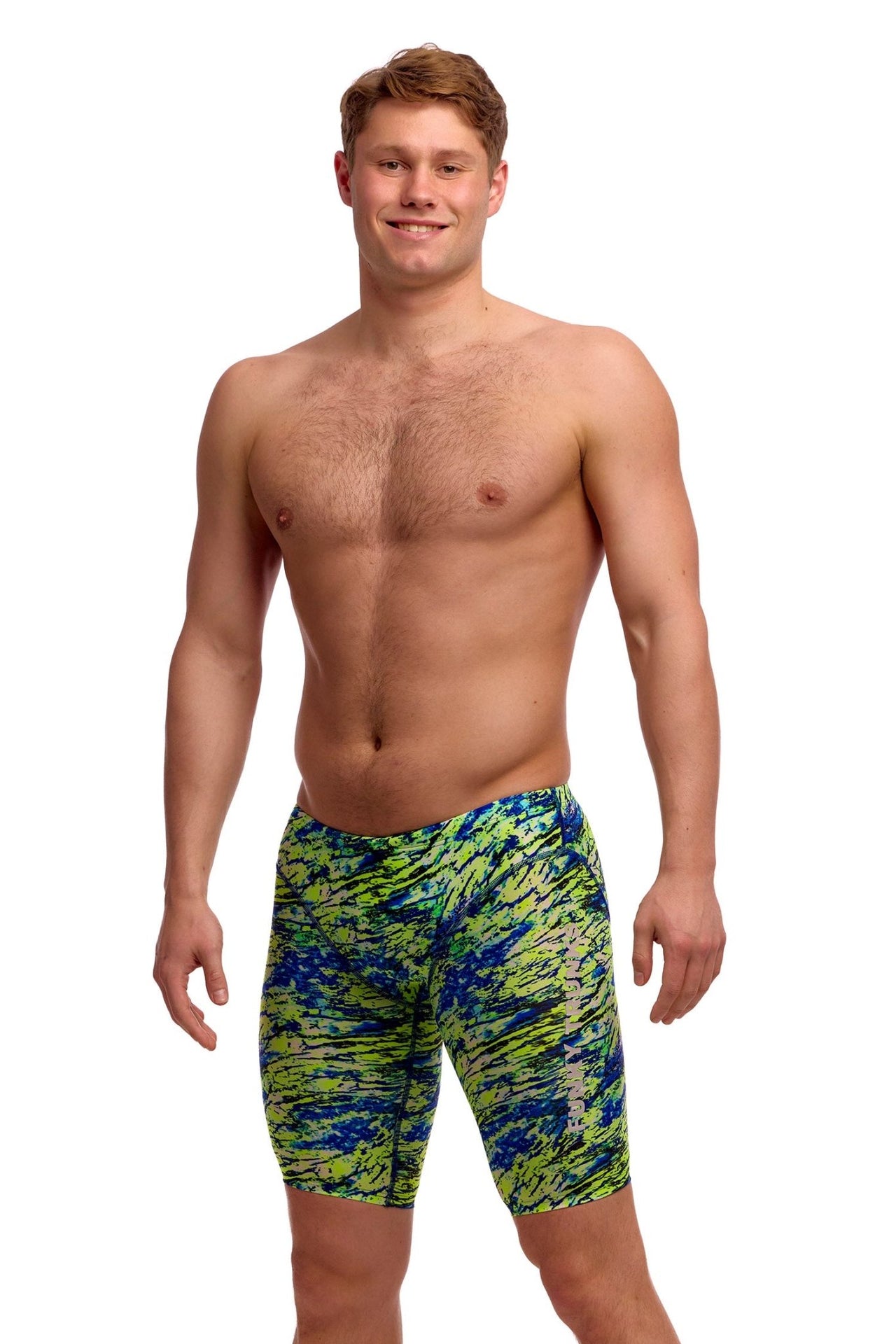 FUNKY TRUNKS MENS SCALED BACK FAST TRAINING JAMMER - Green