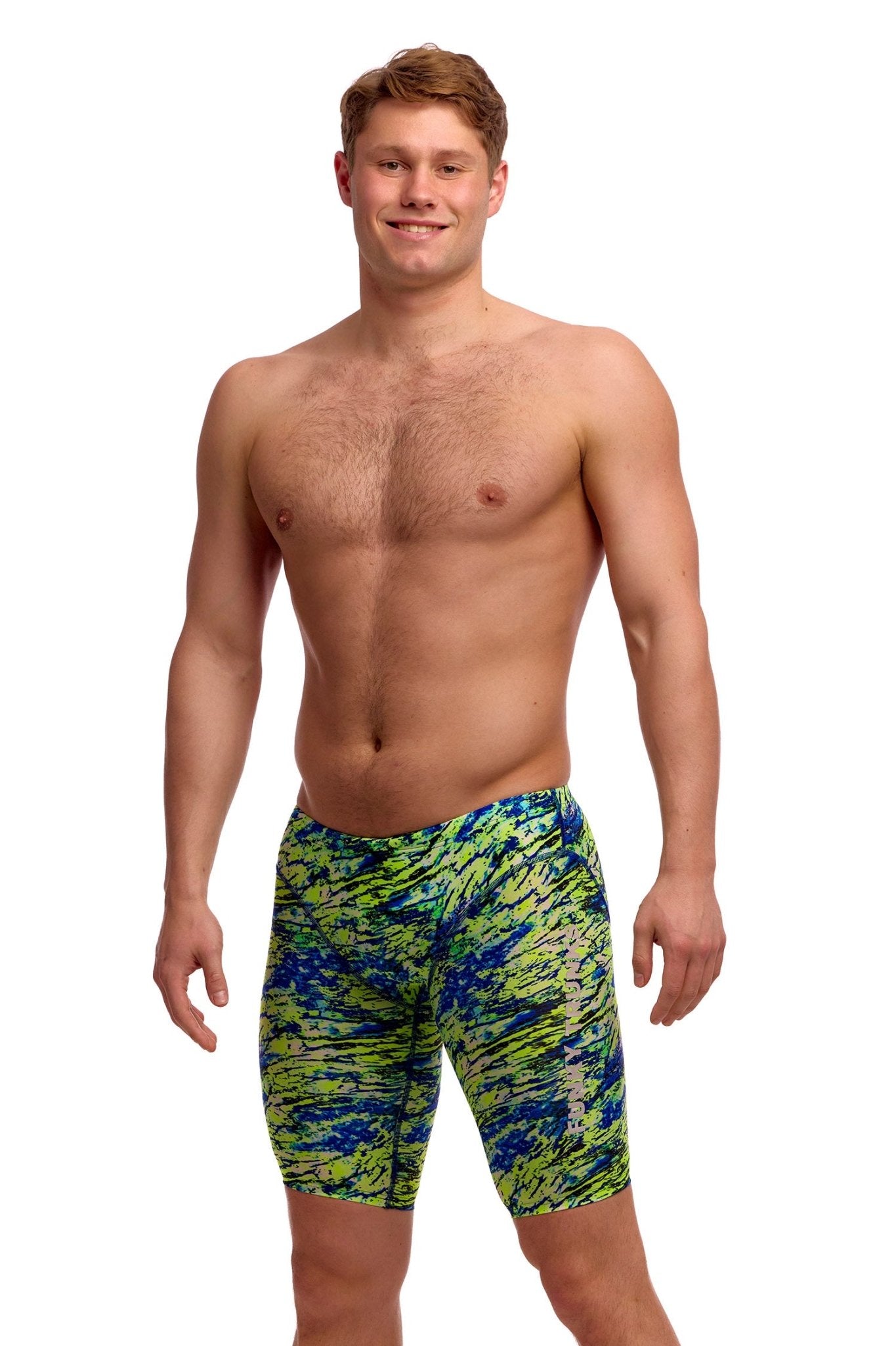 FUNKY TRUNKS MENS SCALED BACK FAST TRAINING JAMMER - Green