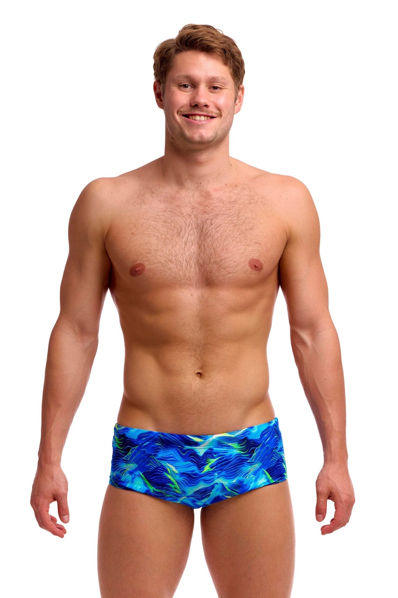FUNKY TRUNKS MENS STORM CHASER SIDEWINDER TRUNKS - Blue
