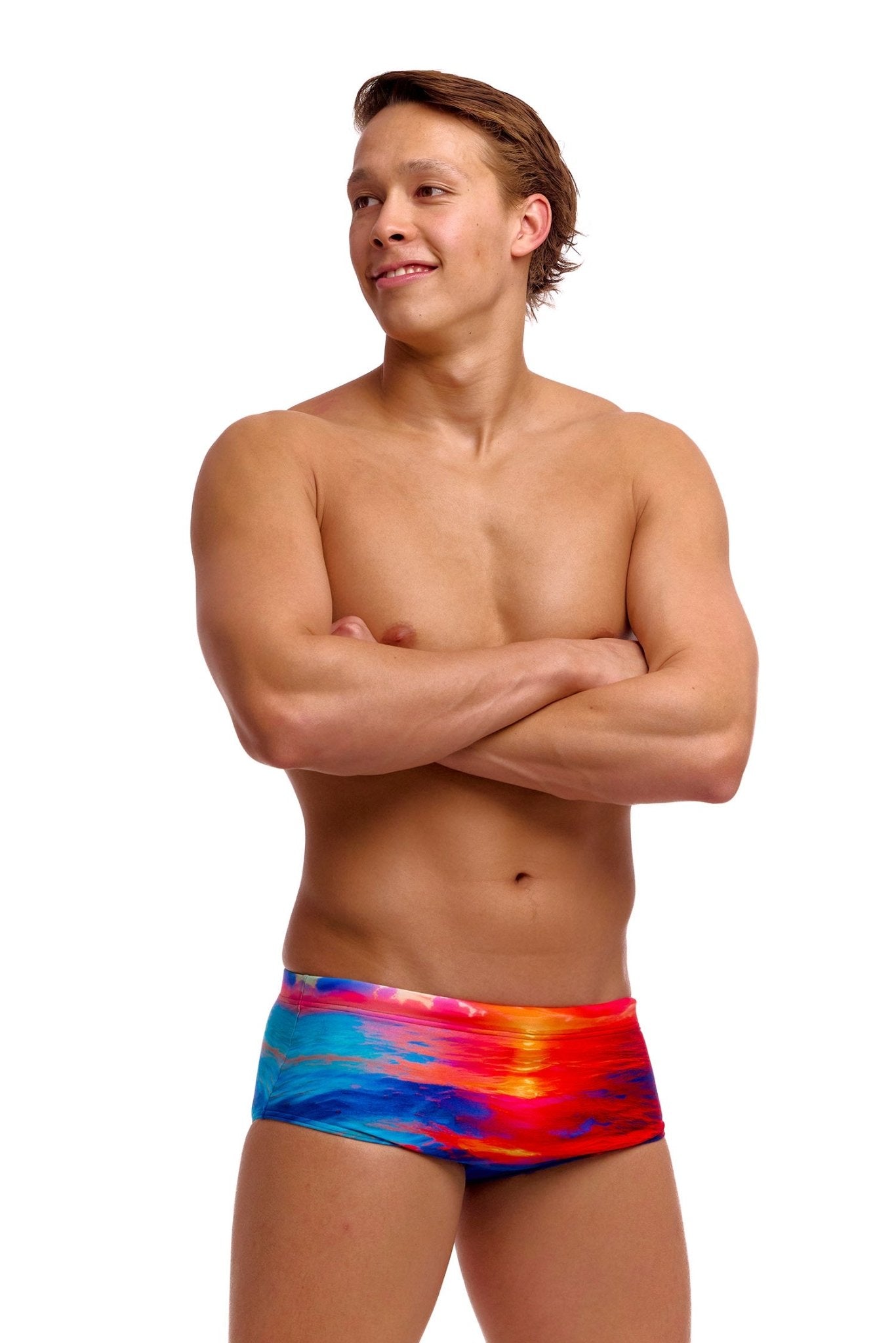 FUNKY TRUNKS MENS SUNSET DELIGHT SIDEWINDER TRUNKS - Multicolour