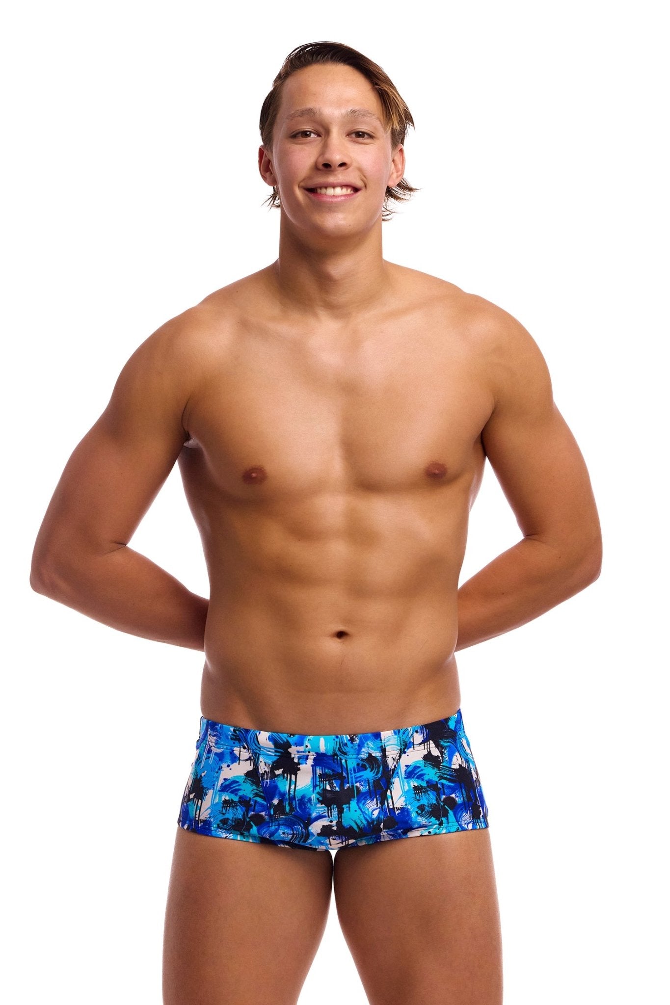 FUNKY TRUNKS MENS YOU MESSER CLASSIC TRUNKS - Blue