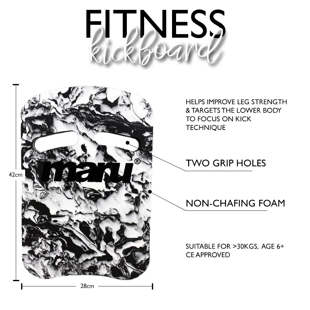 MARU KICKBOARD BLACK / WHITE SWIRL