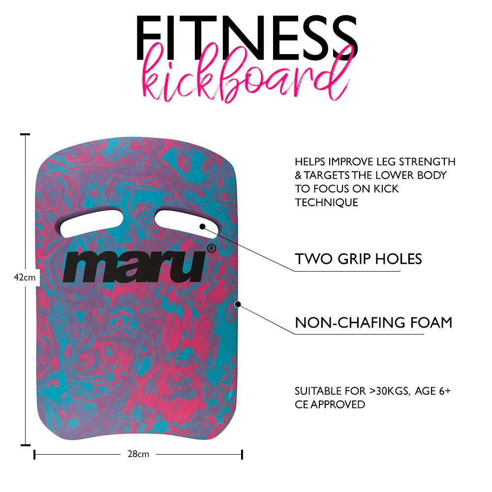 MARU KICKBOARD BLUE / PINK SWIRL - Blue