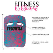 MARU KICKBOARD BLUE / PINK SWIRL - Blue