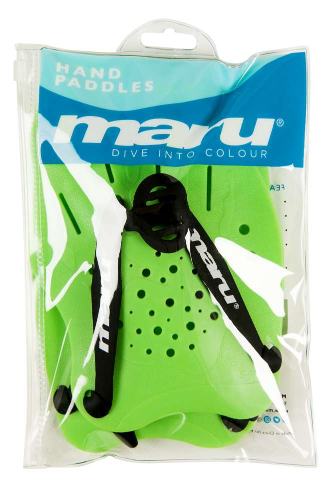 MARU SWIMMING HAND PADDLES LIME - Green