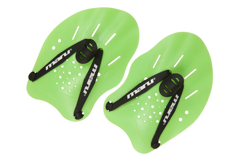 MARU SWIMMING HAND PADDLES LIME - Green
