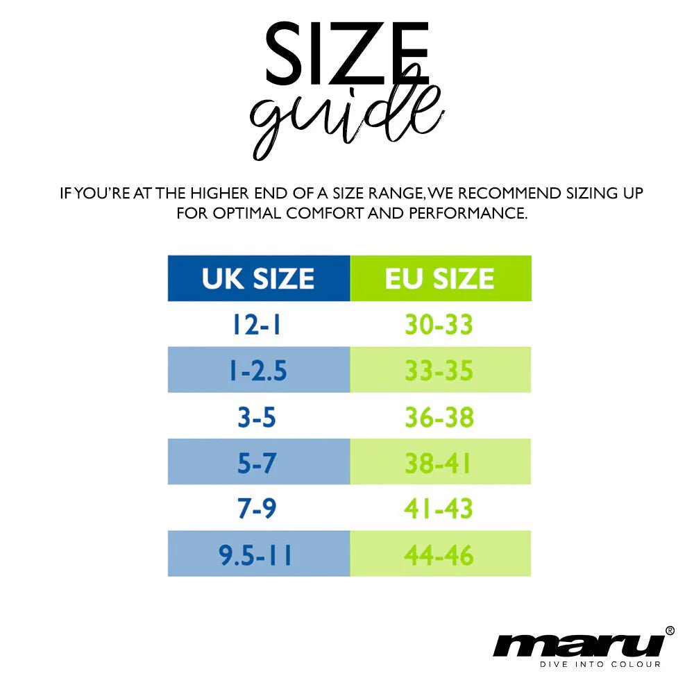 MARU TRAINING FINS BLUE / LIME - Blue