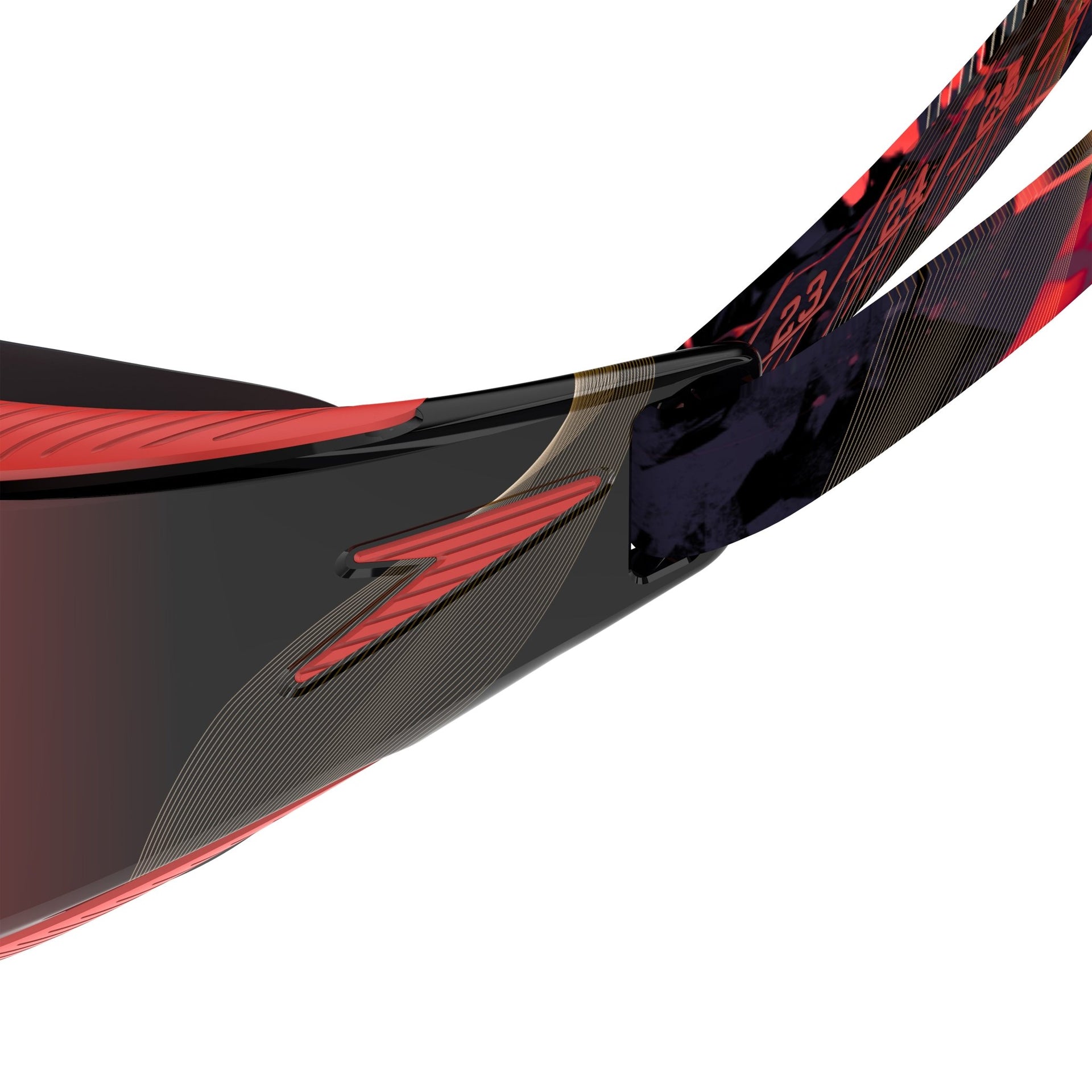 SPEEDO FASTSKIN HYPER ELITE MIRROR GOGGLES AUTUMN RED / SMOKE / CRIMSON ROYAL - Red