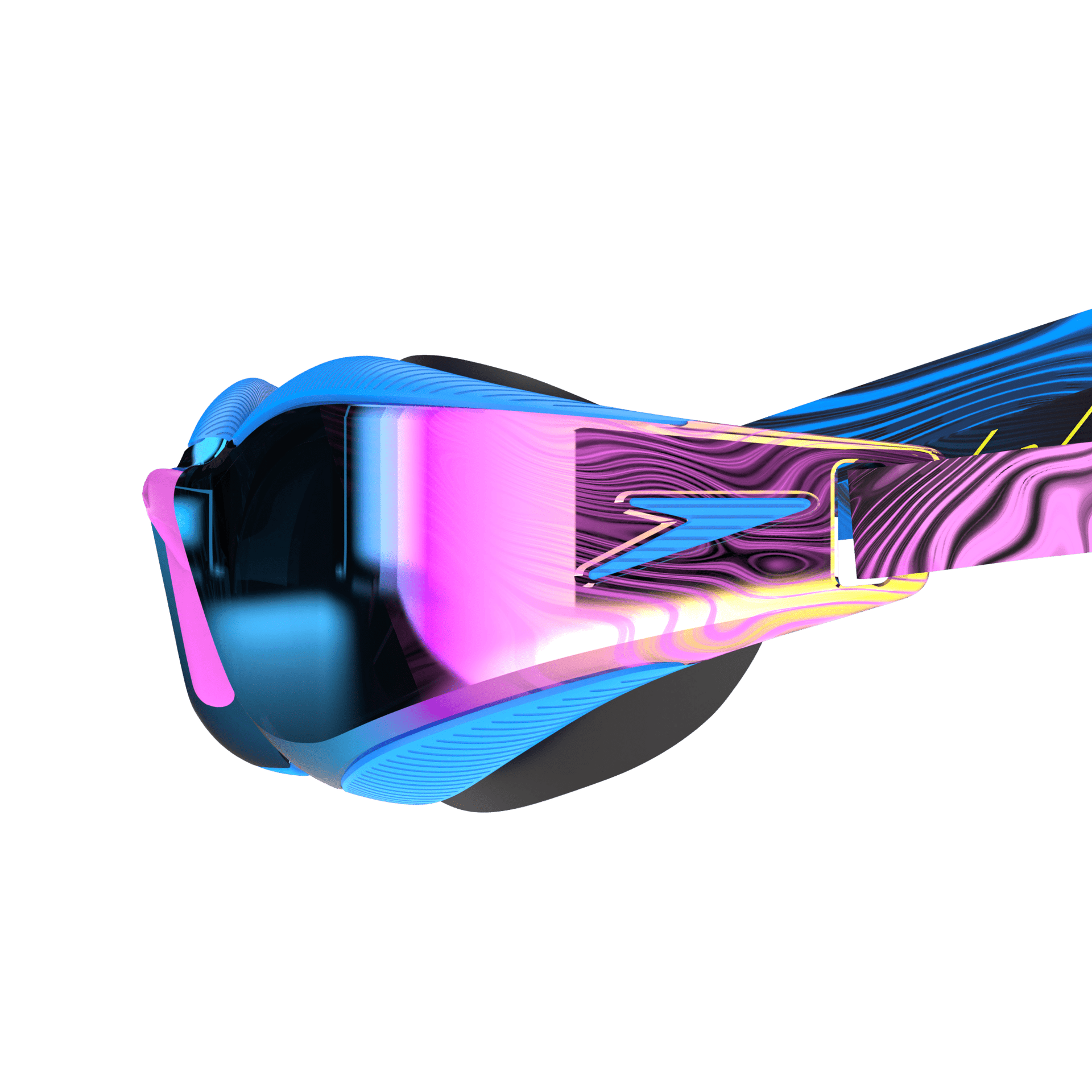 SPEEDO FASTSKIN HYPER ELITE MIRROR GOGGLES MAYAN BLUE / TROPICAL HORIZON - Blue