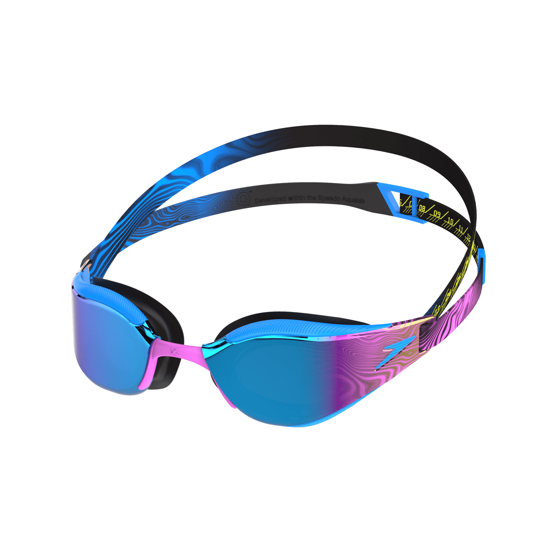SPEEDO FASTSKIN HYPER ELITE MIRROR GOGGLES MAYAN BLUE / TROPICAL HORIZON - Blue