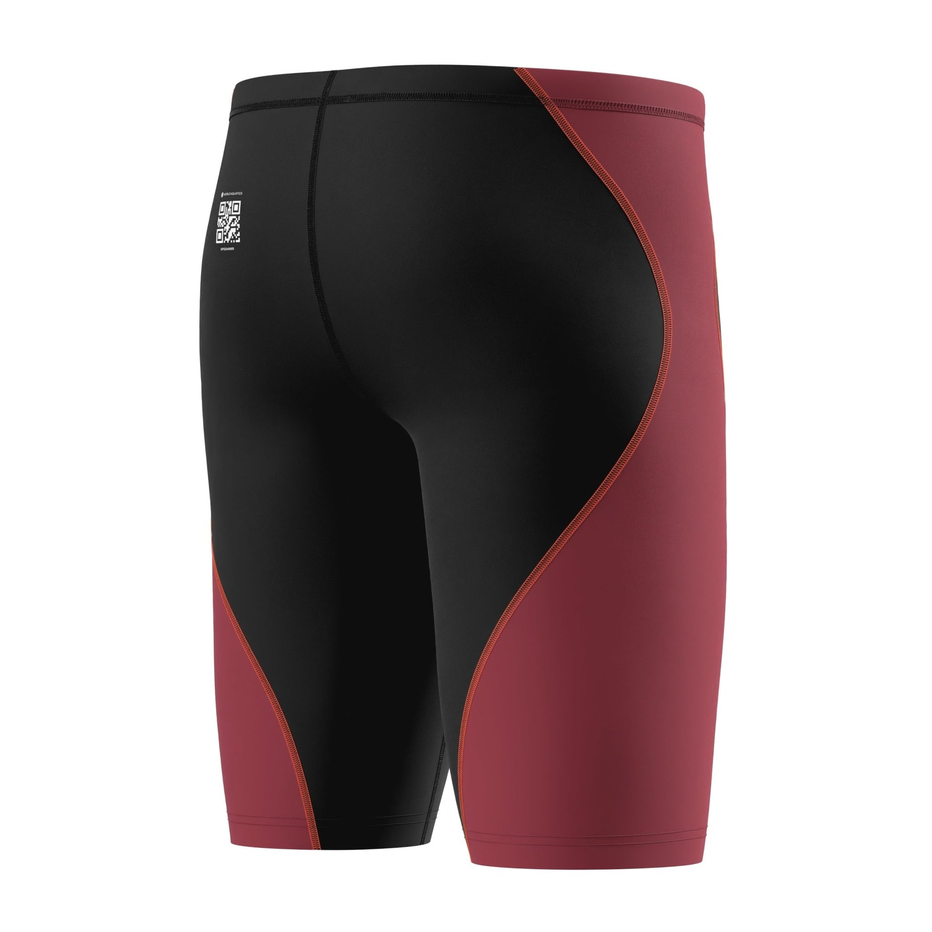 SPEEDO FASTSKIN HYPERSPARK SOLID JAMMER BLACK / REGAL RED - Red