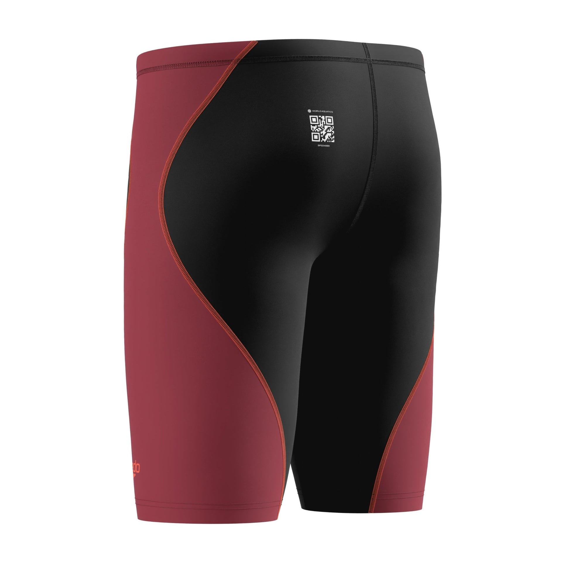 SPEEDO FASTSKIN HYPERSPARK SOLID JAMMER BLACK / REGAL RED - Red