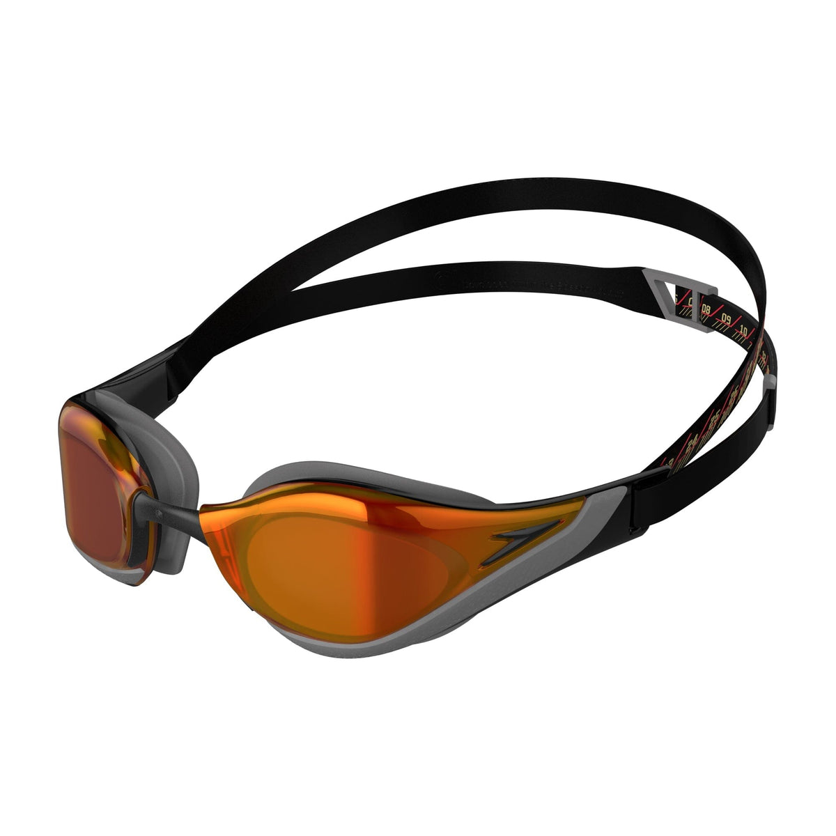 SPEEDO FASTSKIN PURE FOCUS MIRROR GOGGLES COOL GREY / FIRE GOLD