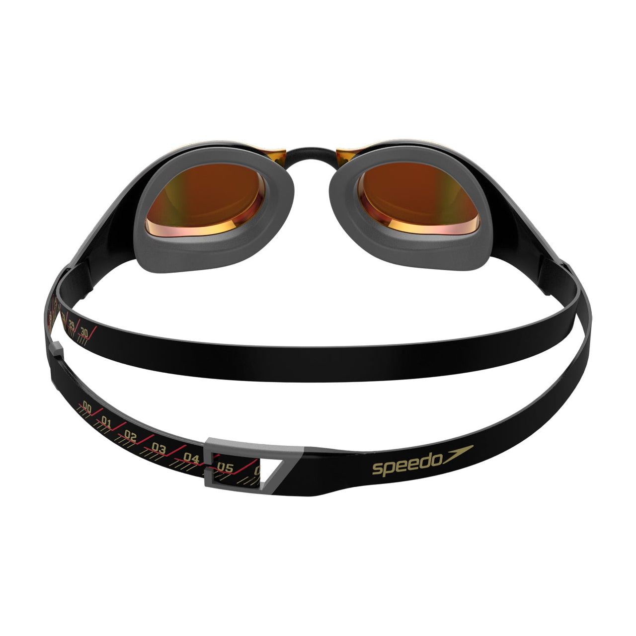 SPEEDO FASTSKIN PURE FOCUS MIRROR GOGGLES COOL GREY / FIRE GOLD - Grey