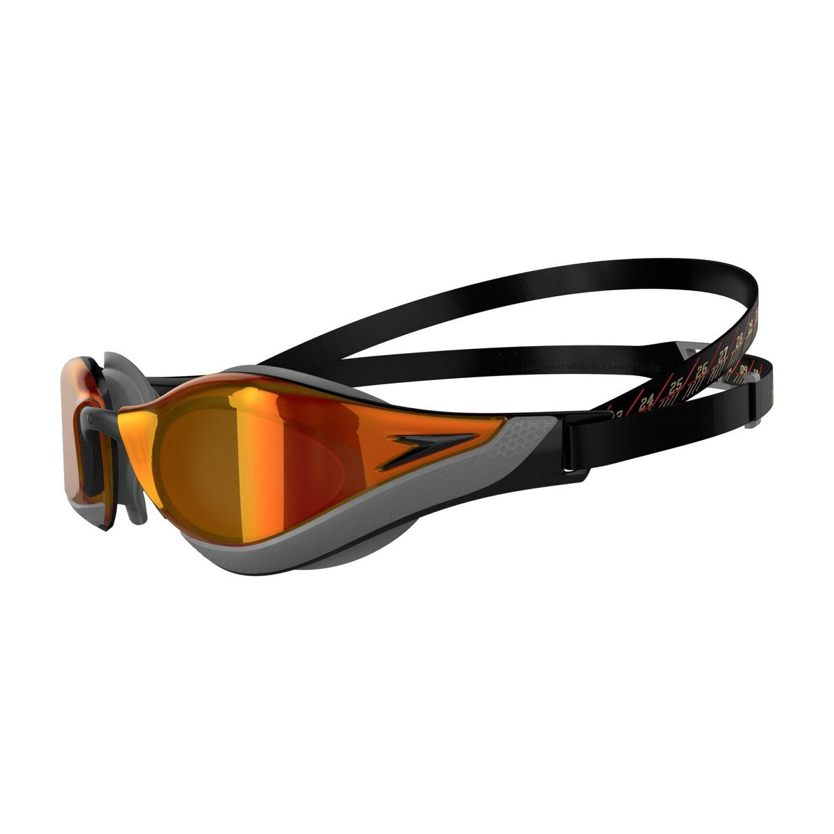 SPEEDO FASTSKIN PURE FOCUS MIRROR GOGGLES COOL GREY / FIRE GOLD