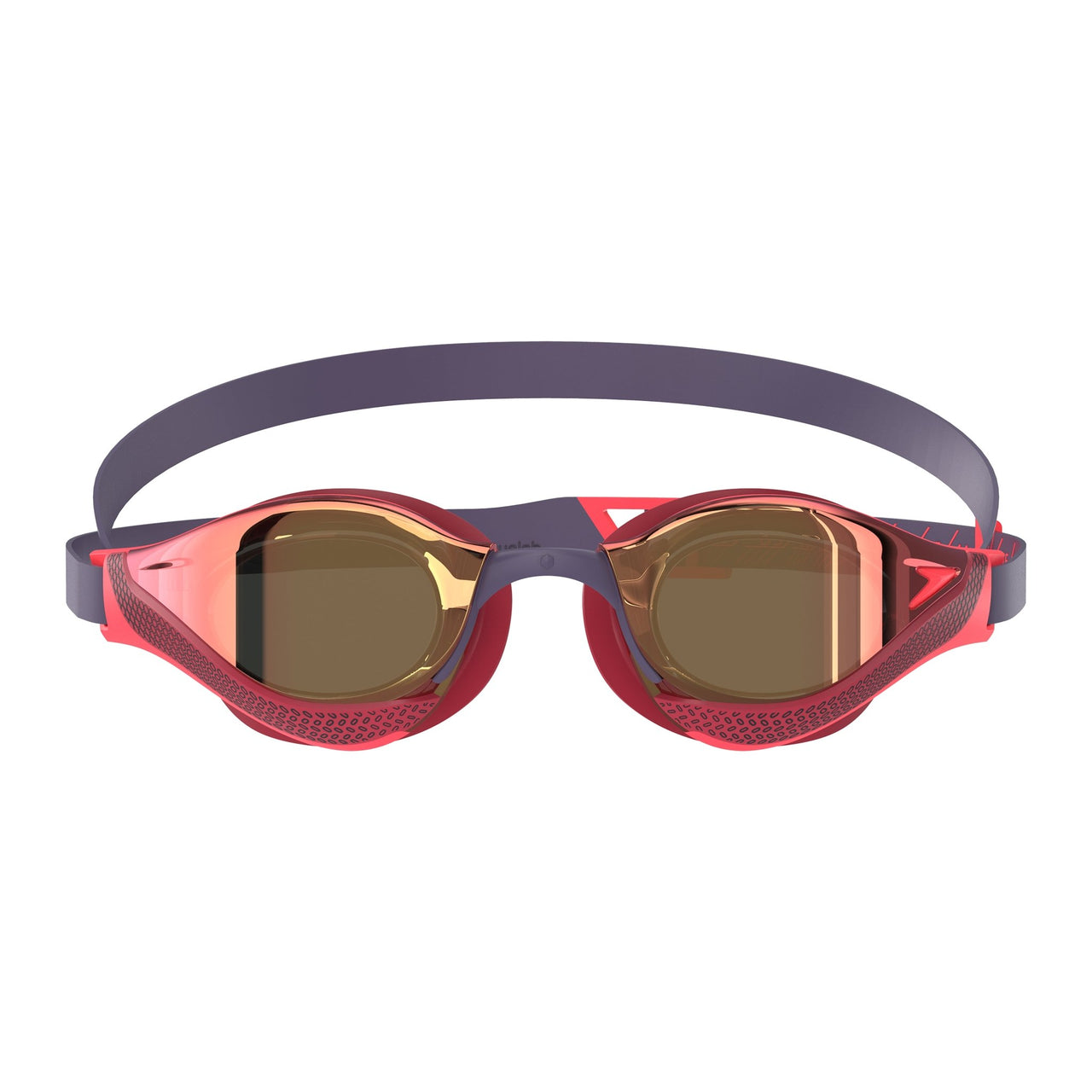 SPEEDO FASTSKIN PURE FOCUS MIRROR GOGGLES REGAL RED / SMOKE / RACE FLARE - Red