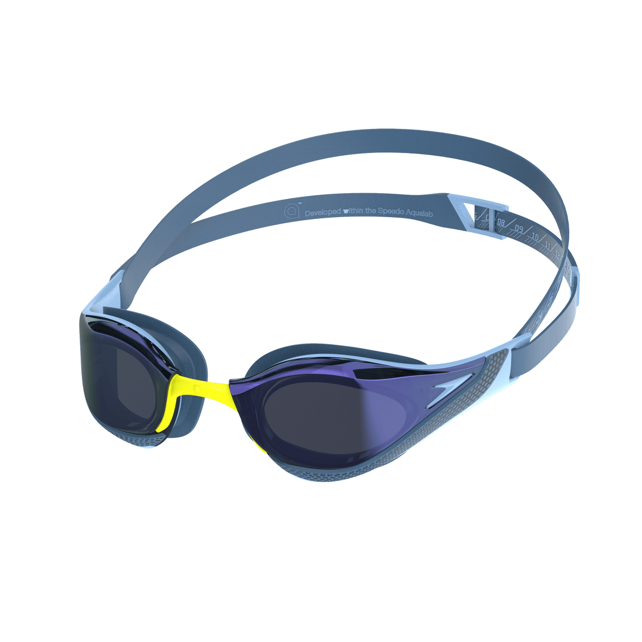 SPEEDO FASTSKIN PURE FOCUS MIRROR GOGGLES SUGAR BLUE/IRIS - Blue