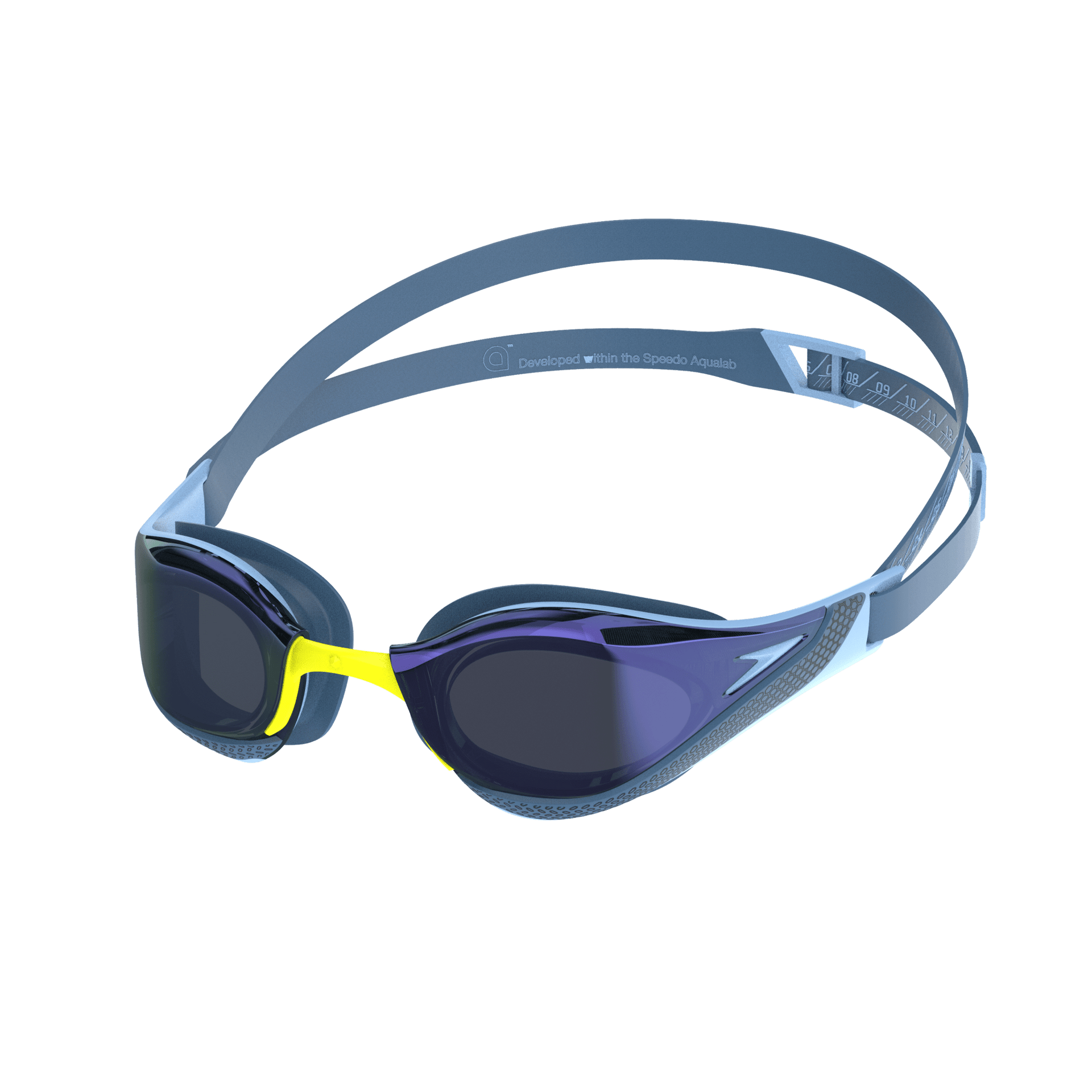 SPEEDO FASTSKIN PURE FOCUS MIRROR GOGGLES SUGAR BLUE/IRIS - Blue