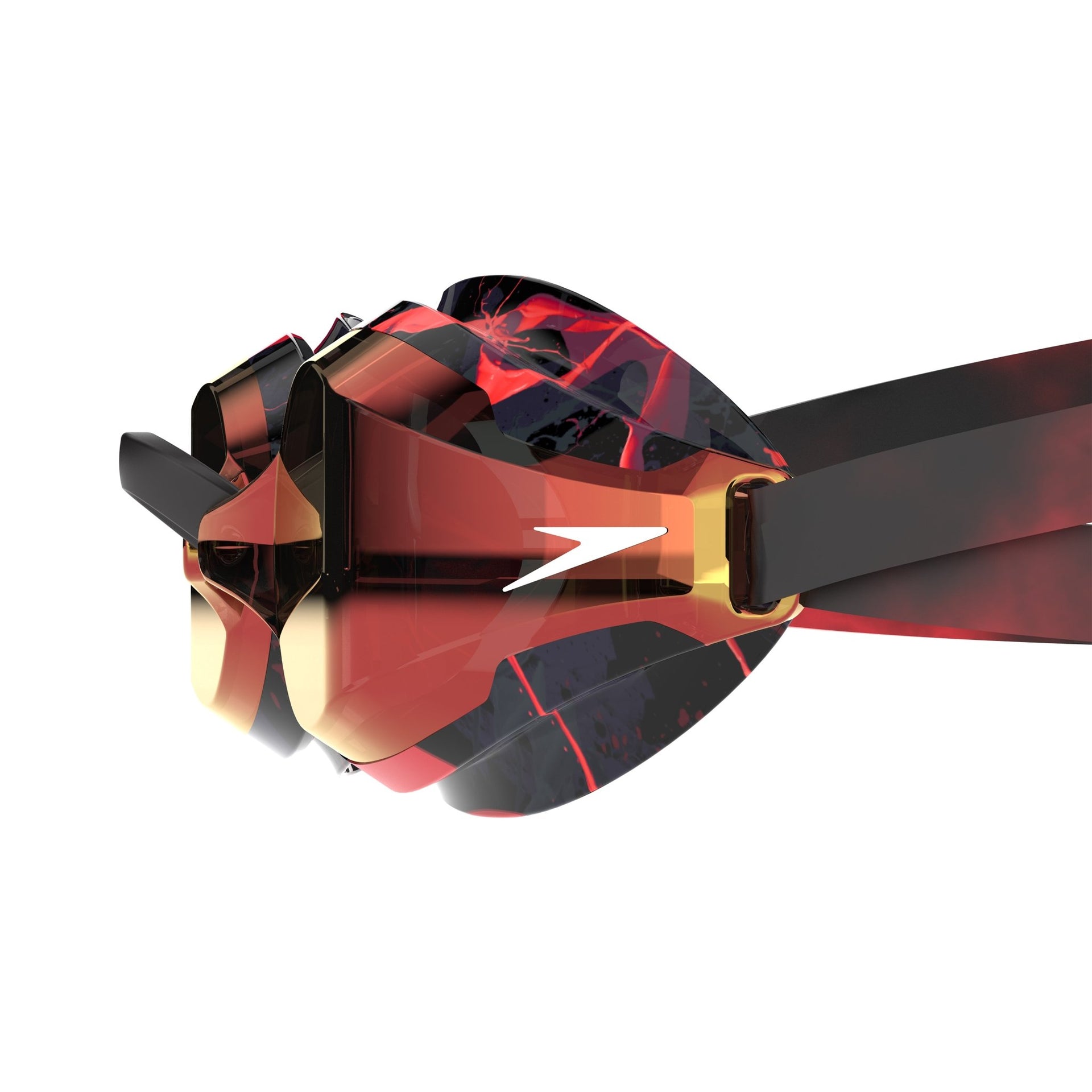 SPEEDO FASTSKIN SPEED SOCKET 2.0 GOLD MIRROR LIMITED EDITION GOGGLES SMOKE / CRIMSON - Red