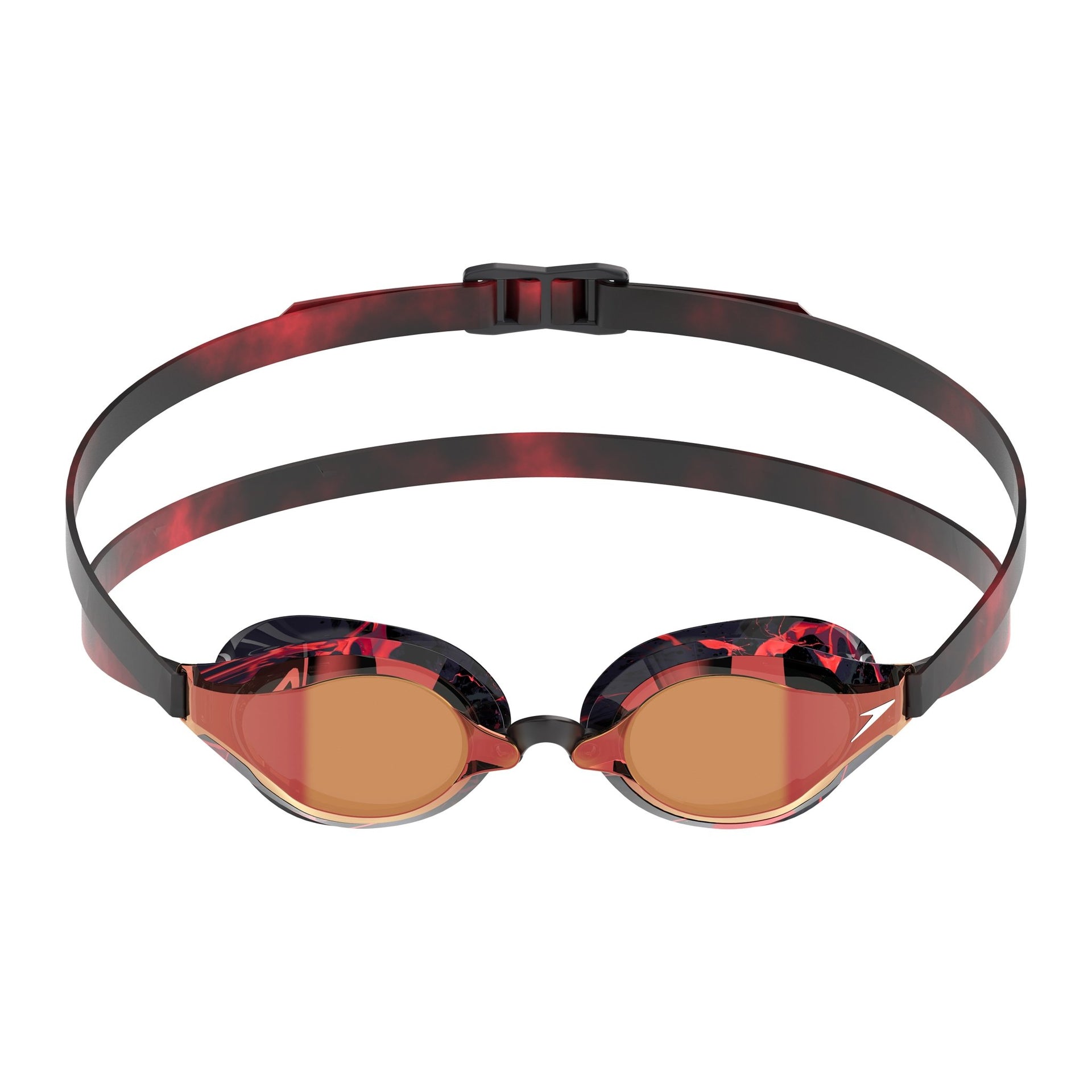 SPEEDO FASTSKIN SPEED SOCKET 2.0 GOLD MIRROR LIMITED EDITION GOGGLES SMOKE / CRIMSON - Red