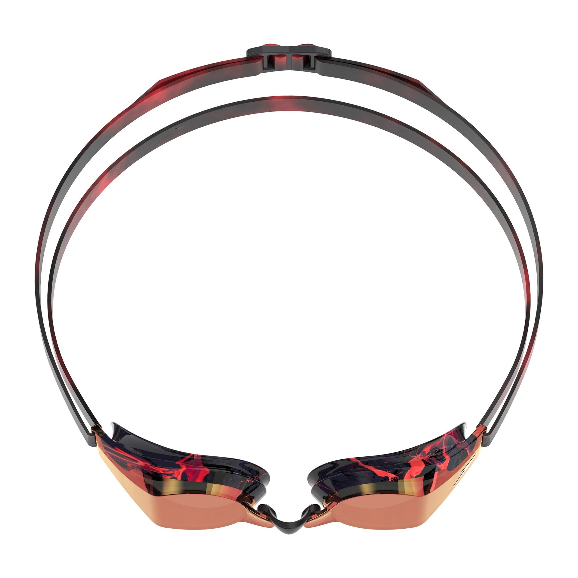 SPEEDO FASTSKIN SPEED SOCKET 2.0 GOLD MIRROR LIMITED EDITION GOGGLES SMOKE / CRIMSON - Red