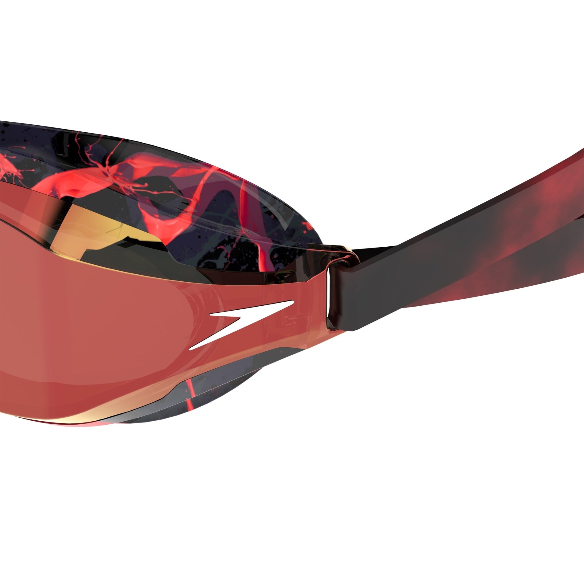 SPEEDO FASTSKIN SPEED SOCKET 2.0 GOLD MIRROR LIMITED EDITION GOGGLES SMOKE / CRIMSON - Red