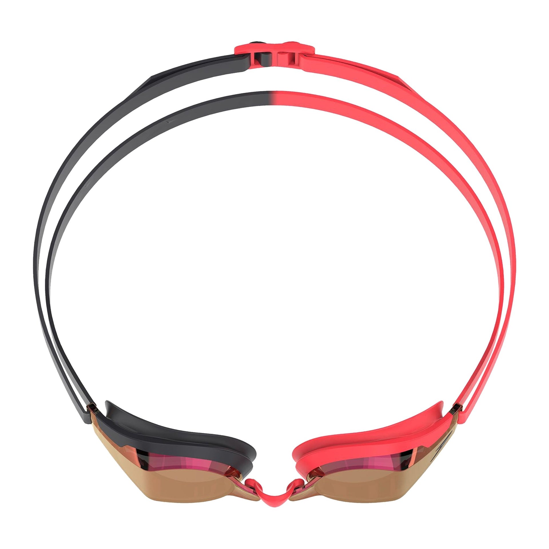 SPEEDO FASTSKIN SPEED SOCKET 2.0 MIRROR GOGGLES SMOKE / CRIMSON - Red
