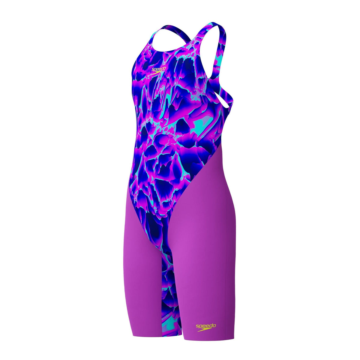SPEEDO GIRLS FASTSKIN ENDURANCE+ MAX KNEESKIN CAVE CURRENT / NEON JELLY