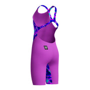 SPEEDO GIRLS FASTSKIN ENDURANCE+ MAX KNEESKIN CAVE CURRENT / NEON JELLY