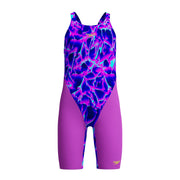 SPEEDO GIRLS FASTSKIN ENDURANCE+ MAX KNEESKIN CAVE CURRENT / NEON JELLY