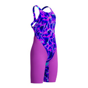 SPEEDO GIRLS FASTSKIN ENDURANCE+ MAX KNEESKIN CAVE CURRENT / NEON JELLY