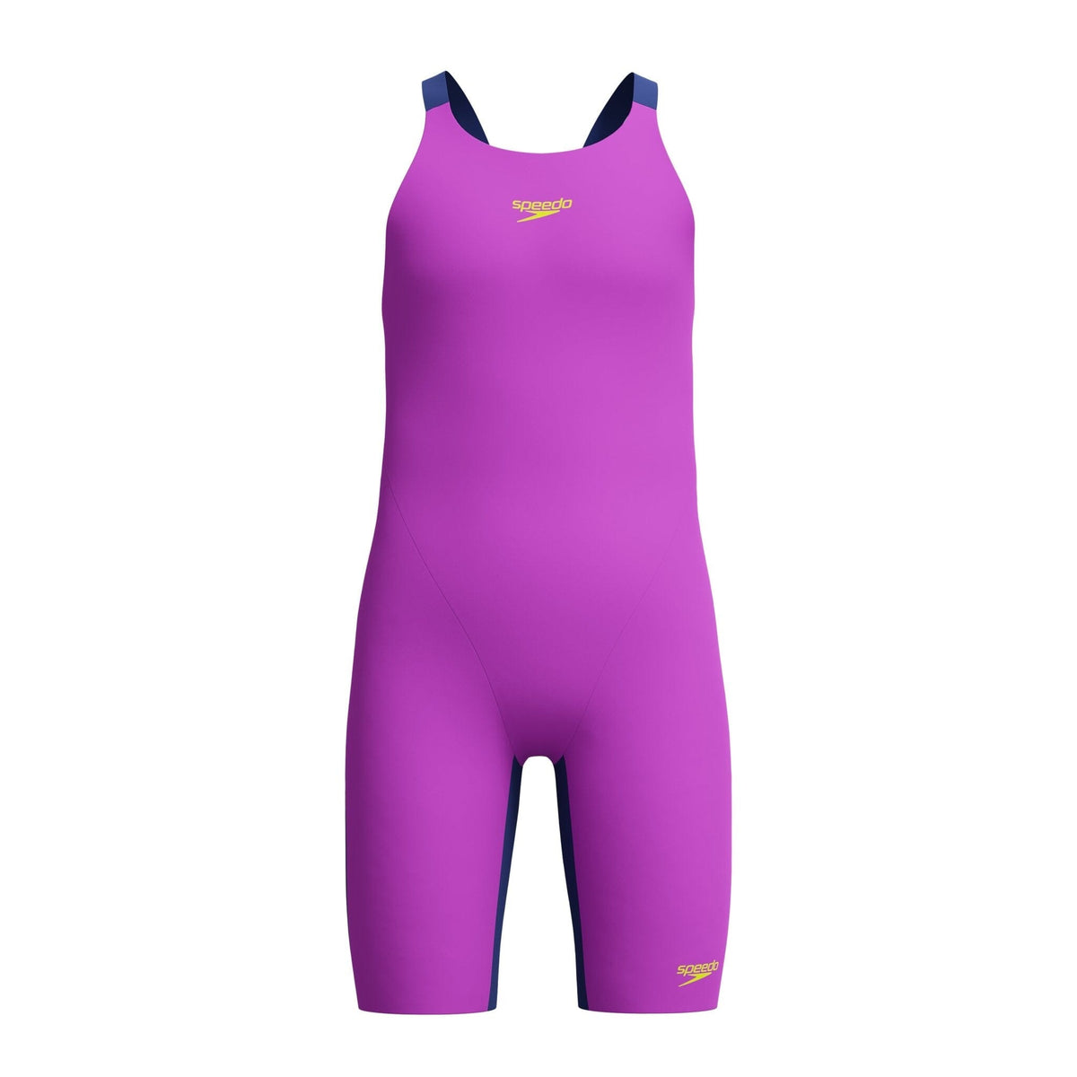 SPEEDO GIRLS FASTSKIN ENDURANCE+ MAX KNEESKIN NEON JELLY / NOBLE NAVY