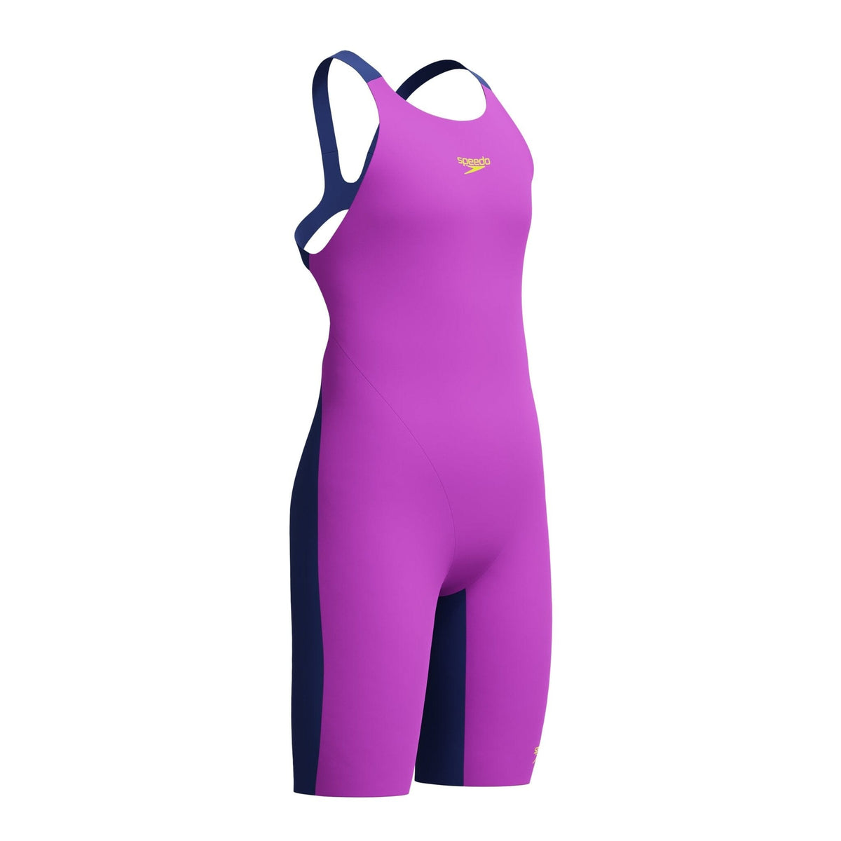 SPEEDO GIRLS FASTSKIN ENDURANCE+ MAX KNEESKIN NEON JELLY / NOBLE NAVY