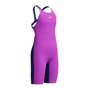 SPEEDO GIRLS FASTSKIN ENDURANCE+ MAX KNEESKIN NEON JELLY / NOBLE NAVY - Purple