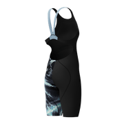 SPEEDO GIRLS FASTSKIN LZR IGNITE KNEESKIN ELECTRO STATIC / BLACK - Black