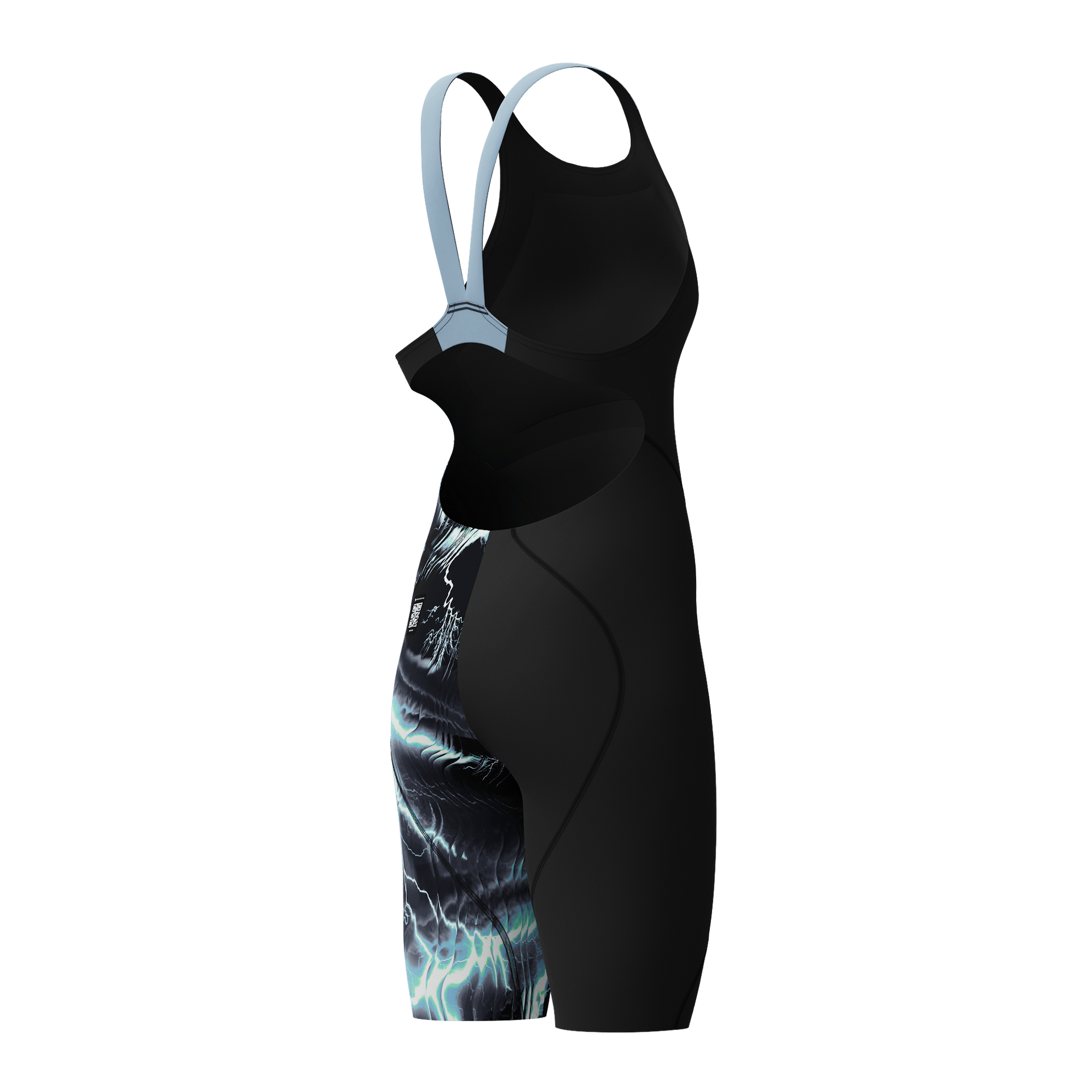 SPEEDO GIRLS FASTSKIN LZR IGNITE KNEESKIN ELECTRO STATIC / BLACK - Black