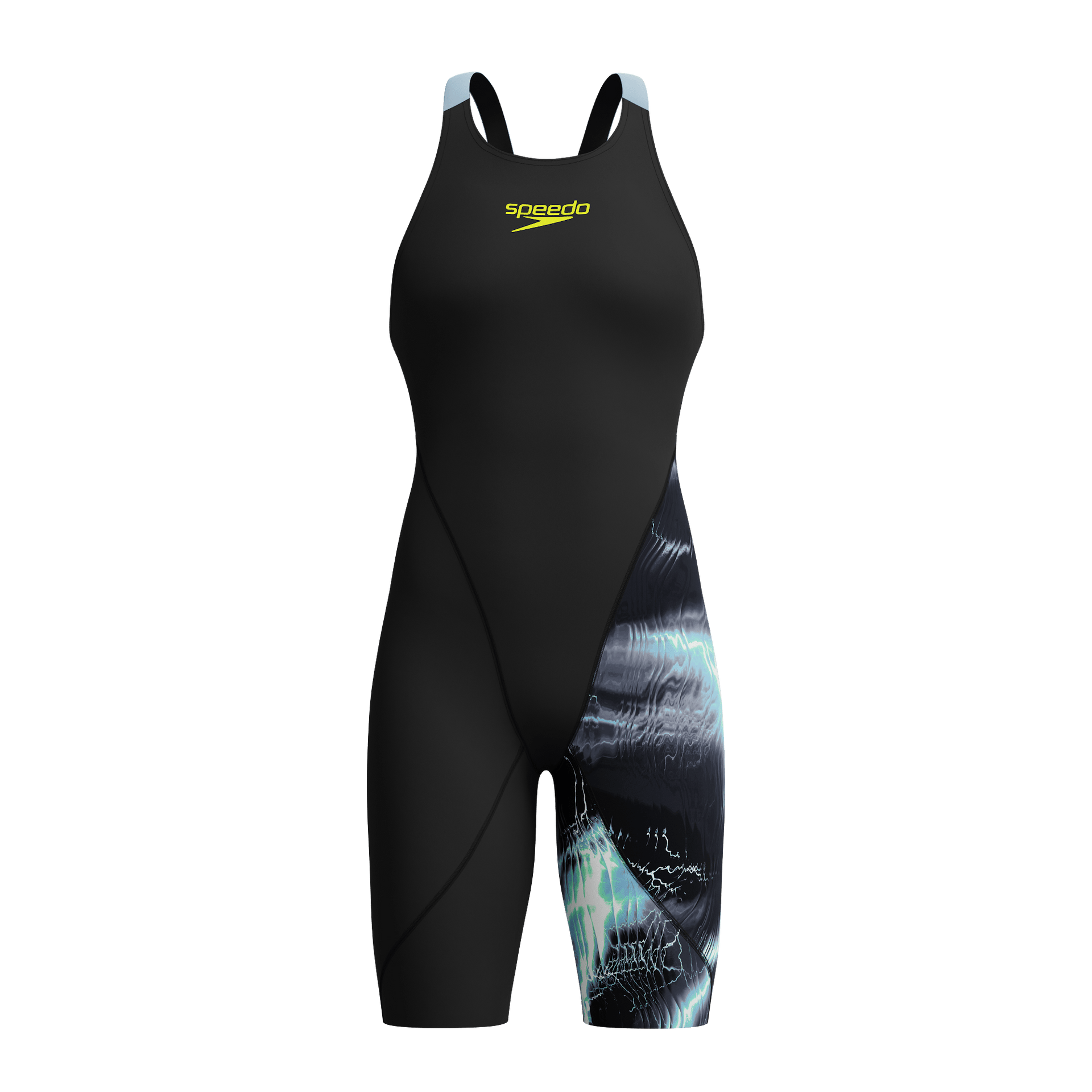 SPEEDO GIRLS FASTSKIN LZR IGNITE KNEESKIN ELECTRO STATIC / BLACK - Black