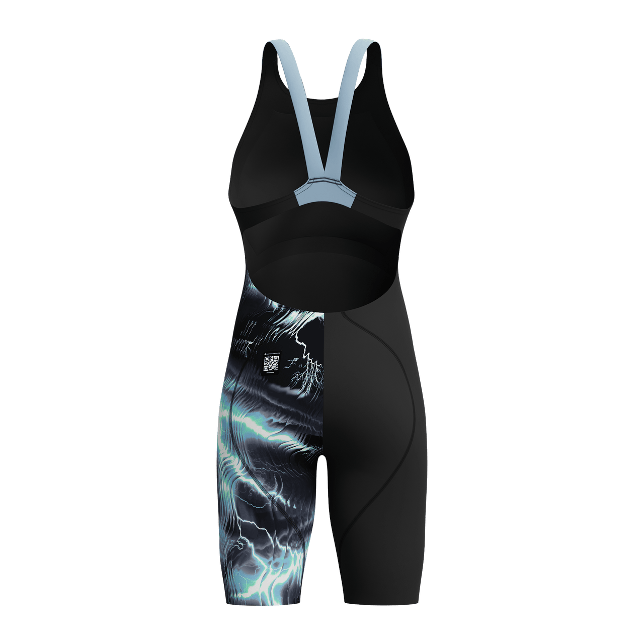SPEEDO GIRLS FASTSKIN LZR IGNITE KNEESKIN ELECTRO STATIC / BLACK - Black
