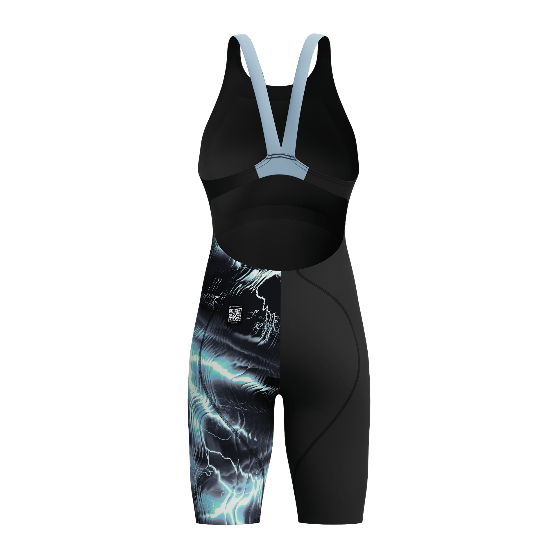SPEEDO GIRLS FASTSKIN LZR IGNITE KNEESKIN ELECTRO STATIC / BLACK - Black