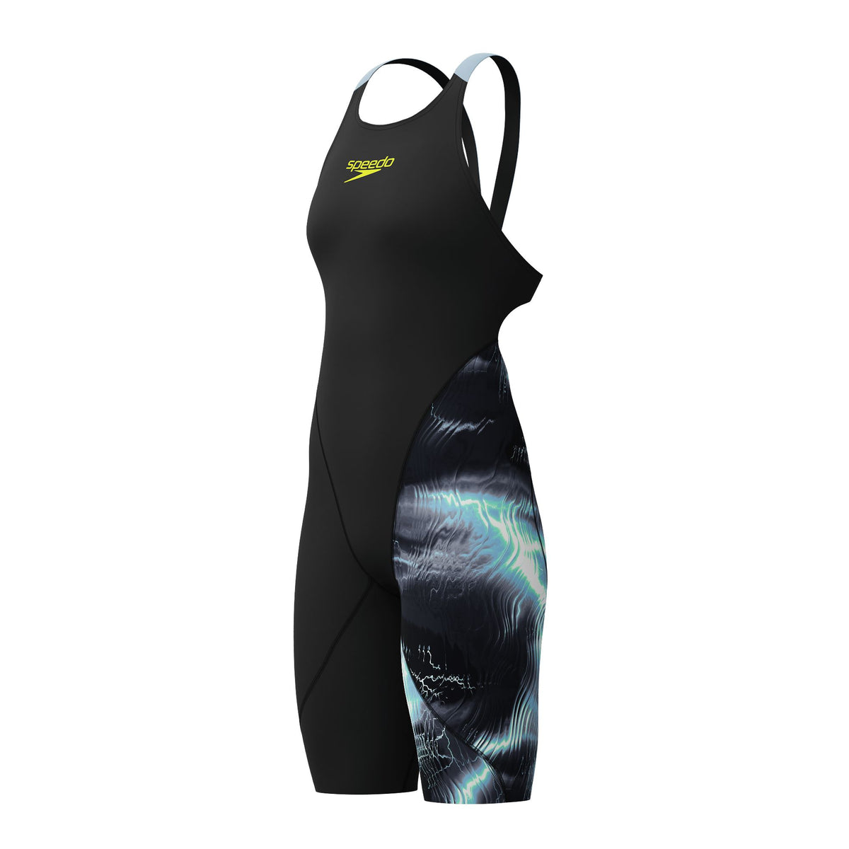 SPEEDO GIRLS FASTSKIN LZR IGNITE KNEESKIN ELECTRO STATIC / BLACK