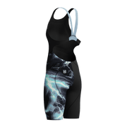 SPEEDO GIRLS FASTSKIN LZR IGNITE KNEESKIN ELECTRO STATIC / BLACK - Black