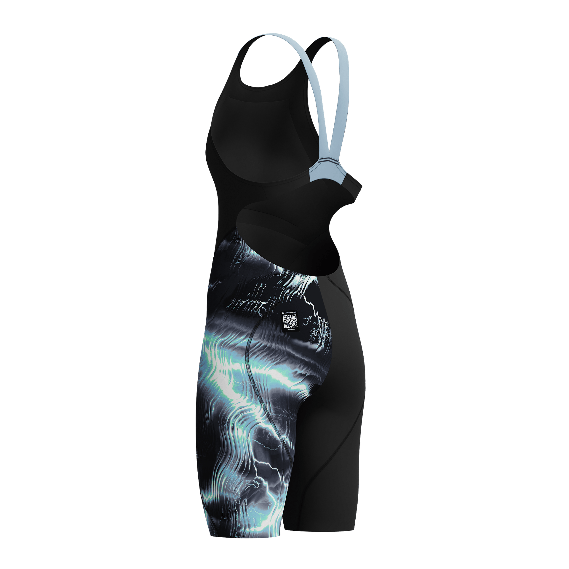 SPEEDO GIRLS FASTSKIN LZR IGNITE KNEESKIN ELECTRO STATIC / BLACK - Black
