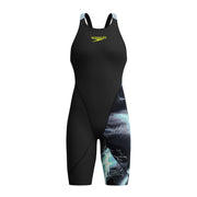 SPEEDO GIRLS FASTSKIN LZR IGNITE KNEESKIN ELECTRO STATIC / BLACK