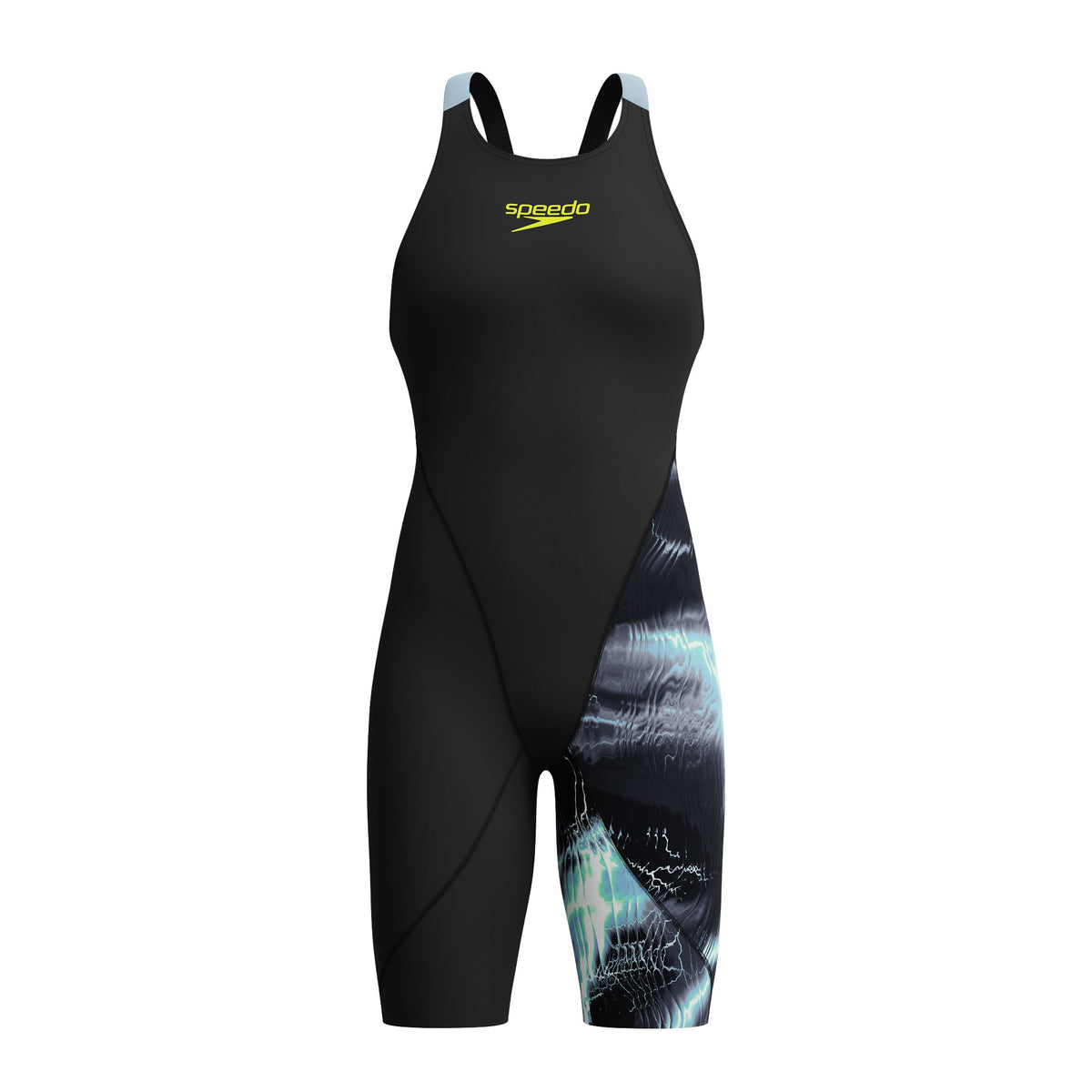 SPEEDO GIRLS FASTSKIN LZR IGNITE KNEESKIN ELECTRO STATIC / BLACK