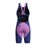 SPEEDO GIRLS FASTSKIN LZR IGNITE KNEESKIN NOBLE NAVY / NEON JELLY - Purple